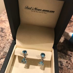 Blue topaz earring
